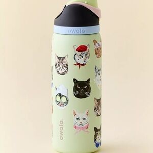 Owala Cat Print Water Bottle